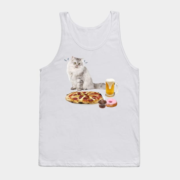 HUNGRY CAT Tank Top by GloriaSanchez